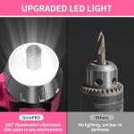 GRENPRO 4V Electric Screwdriver Rechargeable 29pcs, Cordless Screwdriver, USB Small Power Screwdriver Set with Bits, Pink