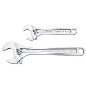 CRAFTSMAN All Steel Adjustable Wrench Set, 2 Piece (CMMT12006)