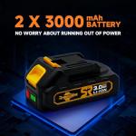 RhovixStar Cordless Drill Set with Battery And Charger,Power Drill Tool Set 20v,1/2-Inch Keyless Chuck,Variable Speed (Equipped with two batteries)