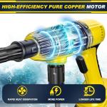 Cordless Pressure Washer,1250 PSI Cordless Power Washer with 2pcs 4.0Ah Battery&Charger & 6-in-1 Nozzle,Portable Power Washer Cordless for Home (Highsam01)