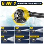 Cordless Pressure Washer,1250 PSI Cordless Power Washer with 2pcs 4.0Ah Battery&Charger & 6-in-1 Nozzle,Portable Power Washer Cordless for Home (Highsam01)