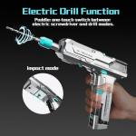 Gifts for Men, Gun-Shaped Cyberpunk Power Tool Gift - 8V AI Dual-Speed Hammer Drill Cool Desk Decor for Men Adults Him,Mens Gifts for Boyfriend,Husband,Dad (G007S-PRO)
