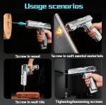 Gifts for Men, Gun-Shaped Cyberpunk Power Tool Gift - 8V AI Dual-Speed Hammer Drill Cool Desk Decor for Men Adults Him,Mens Gifts for Boyfriend,Husband,Dad (G007S-PRO)