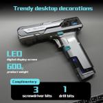 Gifts for Men, Gun-Shaped Cyberpunk Power Tool Gift - 8V AI Dual-Speed Hammer Drill Cool Desk Decor for Men Adults Him,Mens Gifts for Boyfriend,Husband,Dad (G007S-PRO)