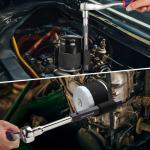 WORKPRO Nylon Strap Oil Filter Wrench, Universal Oil Filter Removal tool Adjustable, 1/2" Drive, Oil Filter Change Set, Ideal for Engine Filters, Conduit, & Fittings