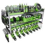 Power Tool Organizer - 3 Layer 8 Drill Holder Wall Mount, Storage Rack for Garage Organization, Large Tool Shelf, Gifts for Him Men Dad Husband Anniversary Fathers Day, Cool Gadget Stocking Stuffer