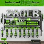 Power Tool Organizer - 3 Layer 8 Drill Holder Wall Mount, Storage Rack for Garage Organization, Large Tool Shelf, Gifts for Him Men Dad Husband Anniversary Fathers Day, Cool Gadget Stocking Stuffer