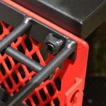 AZBESTPRO Power Tool Organizer Wall Mount Heavy Duty, 3 Tier 4 Drill Holder 17 Inch, Tool Holder and Storage Rack for Garage Organization (Red)