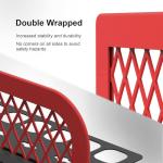 AZBESTPRO Power Tool Organizer Wall Mount Heavy Duty, 3 Tier 4 Drill Holder 17 Inch, Tool Holder and Storage Rack for Garage Organization (Red)