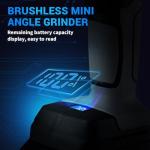 Brushless Angle Grinder, Cordless Mini Angle Grinder Brushed with 2pcs 16.8V 2000mAh Battery 5-Cutting Discs, Power Angle Grinder for Wood Metal Stone Concrete(No brush)