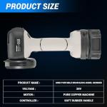 Brushless Angle Grinder, Cordless Mini Angle Grinder Brushed with 2pcs 16.8V 2000mAh Battery 5-Cutting Discs, Power Angle Grinder for Wood Metal Stone Concrete(No brush)