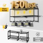 Heavy Duty Power Tool Organizer Wall Mount - Drill Holder Wall Mount with Screwdriver Organizer,Cordless Drill Hanger Storage Rack,for Garage Organization, Workshop,Pegboard, Shed - Gifts for Men