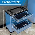 LARBANKE 5-Drawer Rolling Tool Chest with 360° Wheels and Lock&Keys,Tool Cabinet with Non-slip Pearl Cotton Mat and Multifunctional Countertop,Connecting Rods Can Be Connected with 7-Drawer Tool Chest