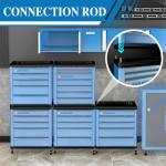 LARBANKE 5-Drawer Rolling Tool Chest with 360° Wheels and Lock&Keys,Tool Cabinet with Non-slip Pearl Cotton Mat and Multifunctional Countertop,Connecting Rods Can Be Connected with 7-Drawer Tool Chest