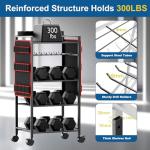 CFMASTER 5-Tier Power Tool Organizer Cart with Charging Station - 8 AC Outlets, 300 lbs Heavy Duty Utility Rack, Rolling Drill Holder & Tool Storage Cart on Wheels for Garage, Workshop, Gift for Men