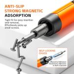 ANVANNA Mini Electric Screwdriver Set 120-IN-1: UnaMela Small Electric Screwdriver Cordless - 120 Precision Bits, LED Light, Magnetic Power Screwdriver Repair Tool Kit for PC RC Electronics