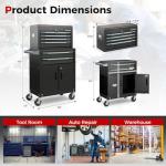 Goplus Tool Chest, 6 Drawers Extra Large Rolling Too Storage Cabinet with 4” Universal Lockable Wheels, Auto Lock, Protective Liner, 2-in-1 Heavy Duty Tool Box for Garage, Workshop