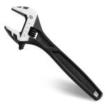 WORKPRO 6" Adjustable Wrench, Black Oxide Wrench 6 Inch with Inch/Metric Scale, Premium Cr-V Steel