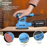 G LAXIA Orbital Sander，2.5Amp 5-inch Electric Sander with 15 piece Sanding Discs, 6 Variable Speed 6000-13000OPM and Dust Collection System for Sanding and Polishing