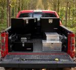 FORWODE 48 Inch Aluminum Truck Bed Tool Box, 48"x15"x15" Diamond Plate Tool Box with Side Handle and Lock, Storage Tool Chest Box for Pickup Truck Bed RV(Black)
