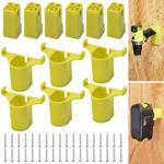 12 Pack Battery Holder Set for Ryobi 18V Tool – Wall Mount Storage Organizer for Cordless Power Tools and Batteries, Includes 6 Tool Hangers + 6 Battery Brackets & Screws, Easy Installation for Garage
