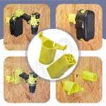 12 Pack Battery Holder Set for Ryobi 18V Tool – Wall Mount Storage Organizer for Cordless Power Tools and Batteries, Includes 6 Tool Hangers + 6 Battery Brackets & Screws, Easy Installation for Garage