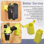 12 Pack Battery Holder Set for Ryobi 18V Tool – Wall Mount Storage Organizer for Cordless Power Tools and Batteries, Includes 6 Tool Hangers + 6 Battery Brackets & Screws, Easy Installation for Garage