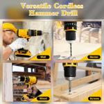 VOYSILI Cordless Brushless Hammer Drill, Compatible with DeWalt 20V MAX Battery (No Battery), 1/2" Power Hammer Drills | Heavy-Duty 3-Mode Hammer Drill for Concrete, Metalworking & Home
