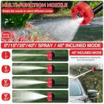 Pircaath Cordless Pressure Washer Gun, Battery Power Washer, 500PSI High Pressure Cordless Power Washer, Portable Pressure Washer with 6-in-1 Nozzle, Handheld Power Washer for Car, Garden-Red
