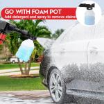 Pircaath Cordless Pressure Washer Gun, Battery Power Washer, 500PSI High Pressure Cordless Power Washer, Portable Pressure Washer with 6-in-1 Nozzle, Handheld Power Washer for Car, Garden-Red