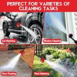Pircaath Cordless Pressure Washer Gun, Battery Power Washer, 500PSI High Pressure Cordless Power Washer, Portable Pressure Washer with 6-in-1 Nozzle, Handheld Power Washer for Car, Garden-Red