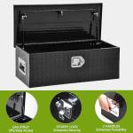 AUTOSAVER88 39 Inch Truck Bed Tool Box, Heavy Duty Aluminum Diamond Plate Tool Box Chest, Waterproof Chest Storage Box with Sliding Shelf and Lock for Trucks, Trailers, RVs, Warehouses