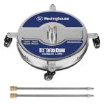 Westinghouse Universal 16.5” Pressure Washer Surface Cleaner Attachment - Stainless Steel - 4400 Max PSI, 1/4” Connector - for Gas and Electric Pressure Washers