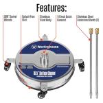 Westinghouse Universal 16.5” Pressure Washer Surface Cleaner Attachment - Stainless Steel - 4400 Max PSI, 1/4” Connector - for Gas and Electric Pressure Washers