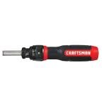 CRAFTSMAN Ratcheting Screwdriver, SpeedDrive, 2” Double Ended Bits Included, Handle Holds Up To 6 Bits (CMHT68129)