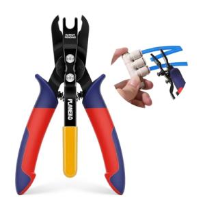 PLANEKO Air Line Pliers Push to Connect Fitting Disconnect Tool for 1/4" 5/16" Pneumatic Hose Quick Connect Fittings Removing Air Line Removal Tool Hose Release Pliers for 6mm 8mm Push Fit Connector