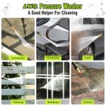 Pressure Washer, Washer with 4 Quick Connect Nozzles, Pressure Cleaning Machine with Foam Cannon for Cars/Fences/Driveways/Patios/Home Cleaning