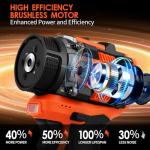 Brushless Small Sander with 36PCS Sandpapers, 2 Variable Speed Cordless Sander (0-500/0-3000 RPM), 3.0Ah Battery, Mini Compact Design Electric Sander for Wood, Metal, Paint Removal, and DIY Projects