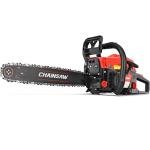 62CC Gas Chainsaw, 20 Inch Power Chain Saw, 2-Cycle Handed Petrol Chainsaws Gasoline Chainsaws Garden Tool for Cutting Trees, Wood, Outdoor Home Garden and Farm Use