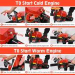 62CC Gas Chainsaw, 20 Inch Power Chain Saw, 2-Cycle Handed Petrol Chainsaws Gasoline Chainsaws Garden Tool for Cutting Trees, Wood, Outdoor Home Garden and Farm Use