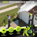 Electric Pressure Washer - 2.5 GPM Portable Lightweight Power Washer, 4 Quick-Connect Nozzles & Adjustable Soap Tank Pressure Washers for Cars, Driveways, Patios, Fences, Decks, Facade, Home Cleaning