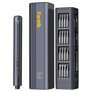 Fanttik E2 Max Mini Electric Screwdriver, Electric Screwdriver Cordless, Max 0.4N.m, 50 Magnetic Bits, 5/32'' Hex, Magnetic Storage, Repair Tool for Electronics Phone Camera Laptop Watch