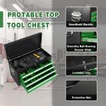 Yaciente 8-Drawer Rolling Tool Chest, High Capacity Removable Tool Storage Cabinet, Detachable Toolbox with Lock for Garage Warehouse and Workshop (Blackgreen)