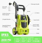 Electric Pressure Washer, 26 FT Hose Pressure Cleaner 2030 PSI with 4 Nozzles Tips,Surface Cleaning with Upgraded Swivel Joint for Car,Fences,Patios,Daily Needed Light Green