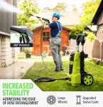 Electric Pressure Washer, 26 FT Hose Pressure Cleaner 2030 PSI with 4 Nozzles Tips,Surface Cleaning with Upgraded Swivel Joint for Car,Fences,Patios,Daily Needed Light Green