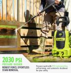 Electric Pressure Washer, 26 FT Hose Pressure Cleaner 2030 PSI with 4 Nozzles Tips,Surface Cleaning with Upgraded Swivel Joint for Car,Fences,Patios,Daily Needed Light Green