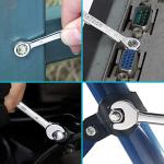 DURATECH Mini Wrench Set, Midget Combination Wrench Set, 20-Piece, Metric & SAE, 4-11mm & 5/32" - 7/16", Lightweight, with Rolling Pouch