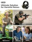 Dr.meter Noise Reduction Ear Muffs, Ear Protection Noise Cancelling Headphones for Adults, Kids Autism Sensory, 31dB Hearing Protection Earmuffs for Shooting Gun Range, Mowing, Fireworks, Garden Work