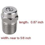 Tool Daily Pressure Washer Nozzle Tips, Replacement for Surface Cleaner, Water Broom and Undercarriage Cleaner, 4000 PSI, 1/4 Inch Male NPT, 25 Degree Silver