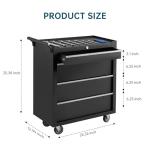 Loumernhant 4-Drawer Rolling Tool Chest, Heavy Duty Tool Storage Cabinet with Drawers & Locking Mechanism & Wheels, Multifunctional Utility Tool Storage Chest Organizer for Warehouse, Repair Shop.